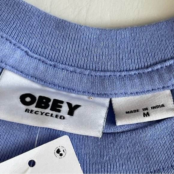 ❌SOLD❌Obey Timeless Recycled Pocket Long sleeve T-shirt Violet size Medium NWT - Picture 4 of 8
